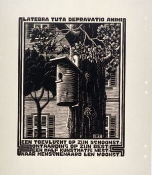 Artwork Title: Schuilnest (Retreat), pl.XXII from the book, XXIV Emblemata