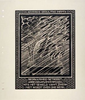 Artwork Title: Bijenkorf (Beehive), pl.XIII from the book, XXIV Emblemata