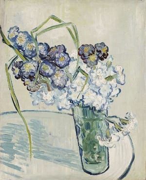 Artwork Title: Still Life, Glass with Carnations