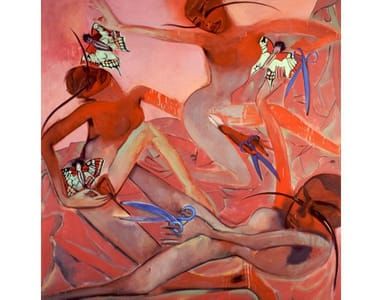 Artwork Title: Scissors And Butterflies