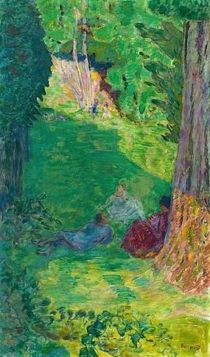 Artwork Title: Trois personnages au pied d´un arbre
