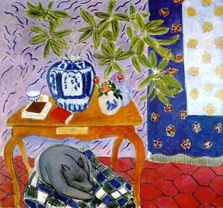 Artwork Title: Interior with a Dog (The Magnolia Branch)