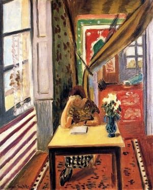 Artwork Title: Reader Leaning her Elbow on the Table