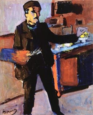 Artwork Title: Self-portrait in studio