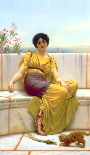 Artwork Title: Idleness (girl With A Kitten)