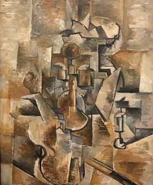Artwork Title: Still Life (Violin and Candlestick)