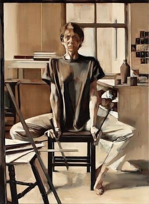 Artwork Title: Studio Self-Portrait