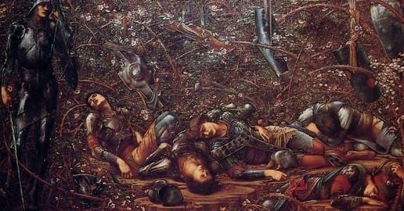 Artwork Title: The Briar Rose - The Prince Enters the Briar Wood