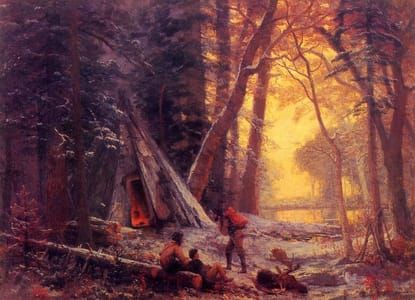 Artwork Title: Moose Hunters' Camp