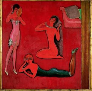 Artwork Title: Intérieur / Mlle Miroir, Mlle Collier et Mlle Sopha