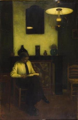 Artwork Title: Interior by Lamplight
