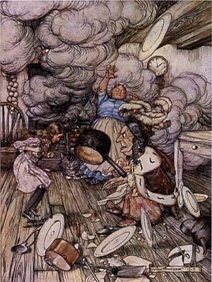 Artwork Title: Alice in Wonderland - Pig and Pepper