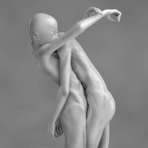 Artwork Title: The little models. Kiss of love. #3/4
