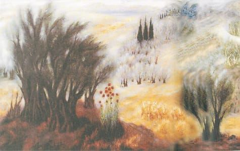 Artwork Title: A Mountainous View of the Galilee