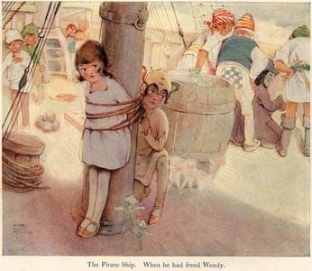 Artwork Title: The Pirate Ship, When he had Freed Wendy