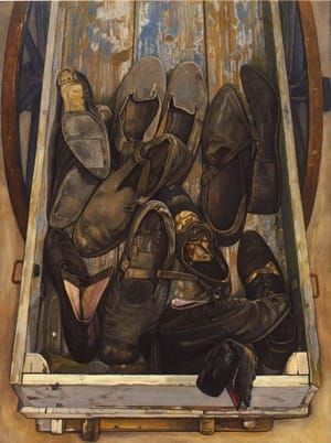 Artwork Title: Hondenkar met schoenen (Dog Cart with Shoes