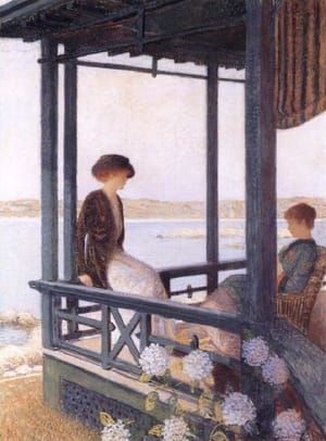 Artwork Title: Blue Porch. Oil on canvas