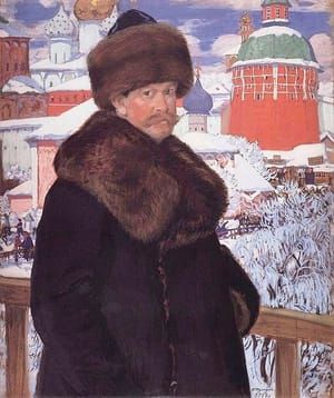 Artwork Title: Self Portrait in front of Troitse-Sergiyeva Lavra