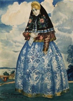 Artwork Title: Katerina. Costume Design for Nikolai Ostrovsky's 'The Thunderstorm'