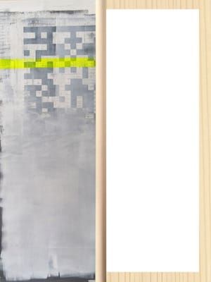 Artwork Title: Pasaporte yellow stripe (rolled)