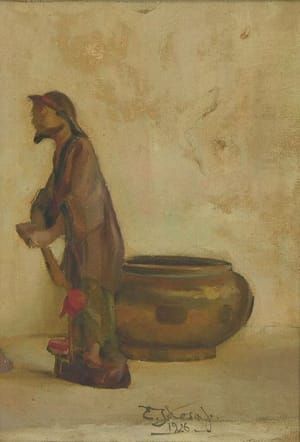 Artwork Title: Still Life with Figurine & Bowl