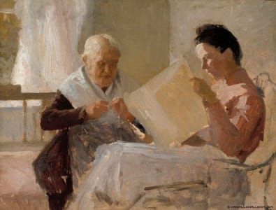 Artwork Title: Annie Edelfelt with Fredrika Snygg