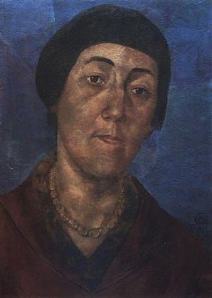 Artwork Title: Portrait of M.F. Petrovoy-Vodkin, the Artist's Wife