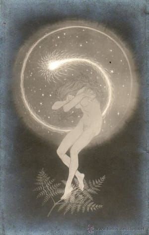 Artwork Title: Postcard TEMPELTANZ DER SEELE IV (Temple Dance of the Soul IV)