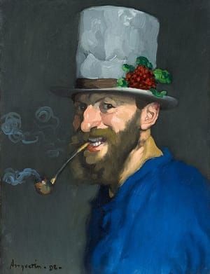 Artwork Title: Autoportrait à la pipe