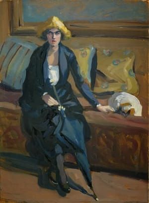 Artwork Title: Woman with Umbrella