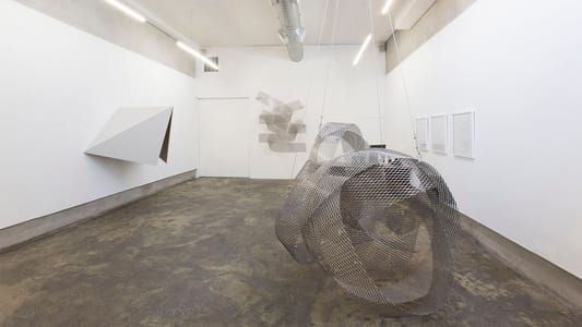 Artwork Title: Expanded Steel Hanging Knot, Diagonal Series #1, Diagonal Series #2, Diagonal Series #3, Drywall #1,