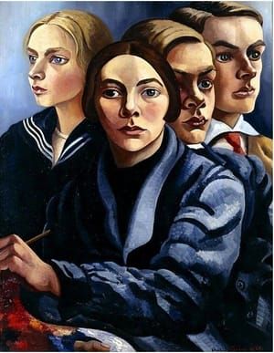 Artwork Title: Self Portrait with Three Children