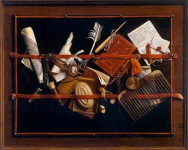 Artwork Title: Trompe-l'oeil, Letter Board