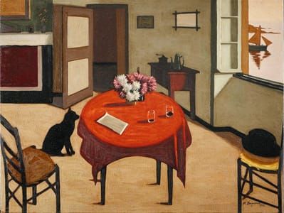 Artwork Title: Intérieur aux deux verres