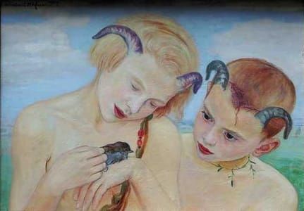 Artwork Title: Fauns with a Bird