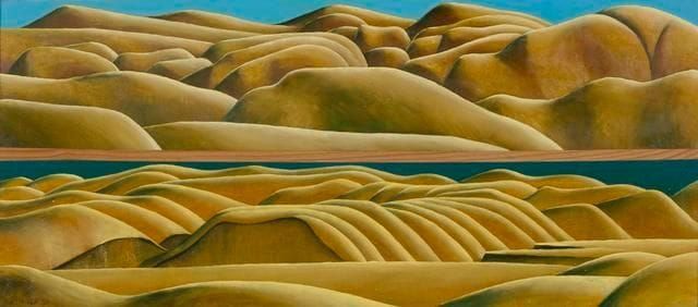 Artwork Title: Gold Landscape - diptych