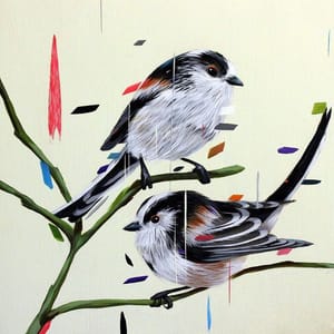 Artwork Title: Long Tailed Titmice