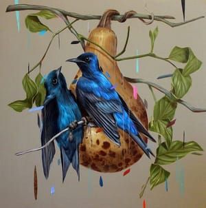 Artwork Title: Purple Martins