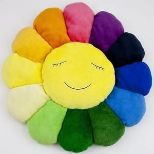 Artwork Title: Flower Cushion Rainbow