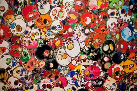 Artwork Title: Flowers & Skulls