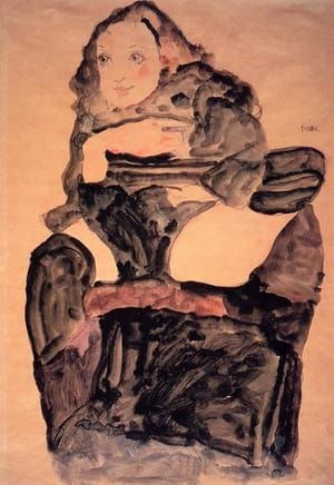 Artwork Title: Seated Girl with Raised Left Leg