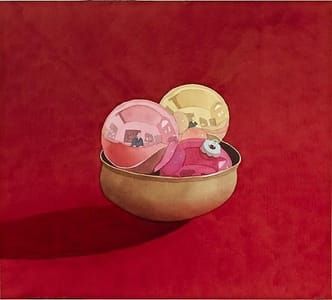Artwork Title: Christmas Ornaments with Reflection