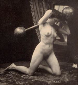 Artwork Title: Rare Old Stereophoto Nudism Belle Epoque