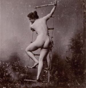 Artwork Title: Rare Old Stereophoto Nudism Belle Epoque