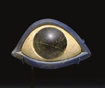 Artwork Title: Lapis Lazuli statue eye  Sumerian, 2500 BCE