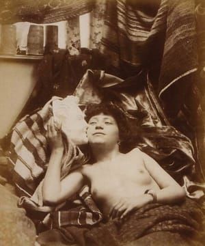 Artwork Title: Jeune femme embrassée par un masque