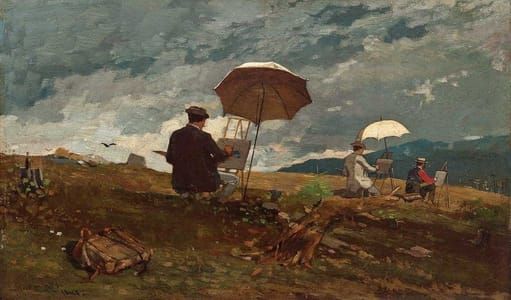 Artwork Title: Artists Sketching In The White Mountains