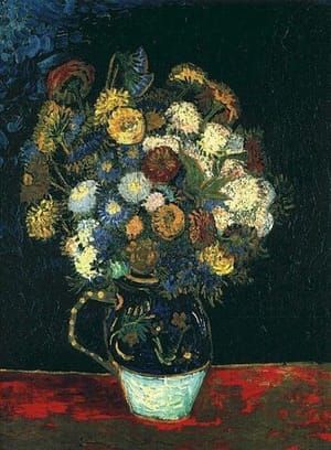 Artwork Title: Still Life with Zinnias