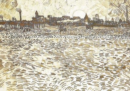 Artwork Title: Sommerabend bei arles (Summer Evening at Arles)