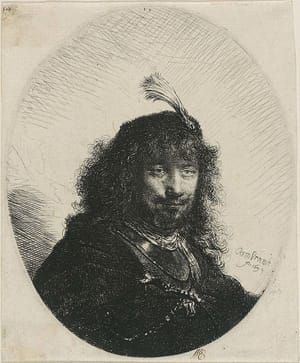Artwork Title: Self Portrait with Plumed Cap and Lowered Sabre
